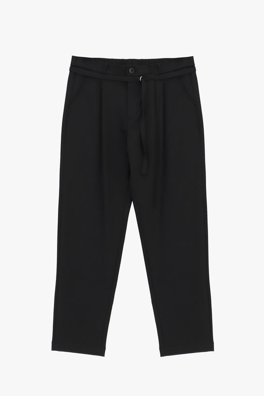 Pantaloni regular-fit con pince e cintura sottile Nero Imperial P89793D519