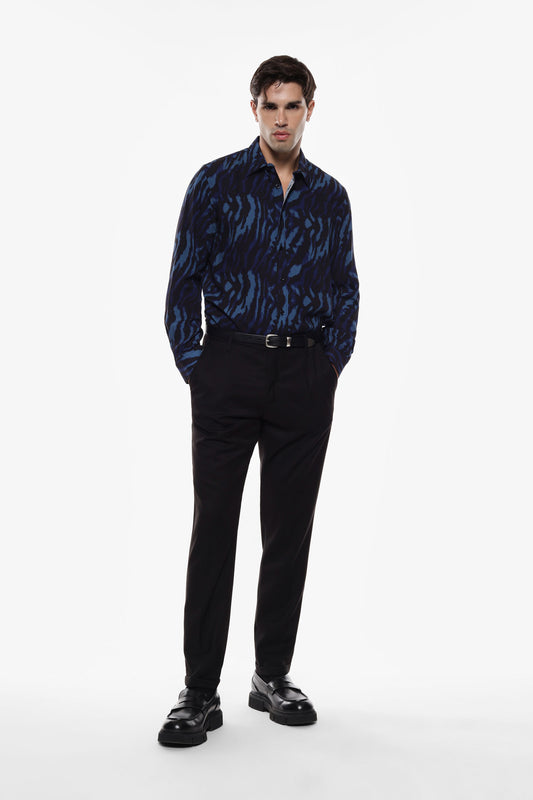 Pantaloni regular-fit tinta unita