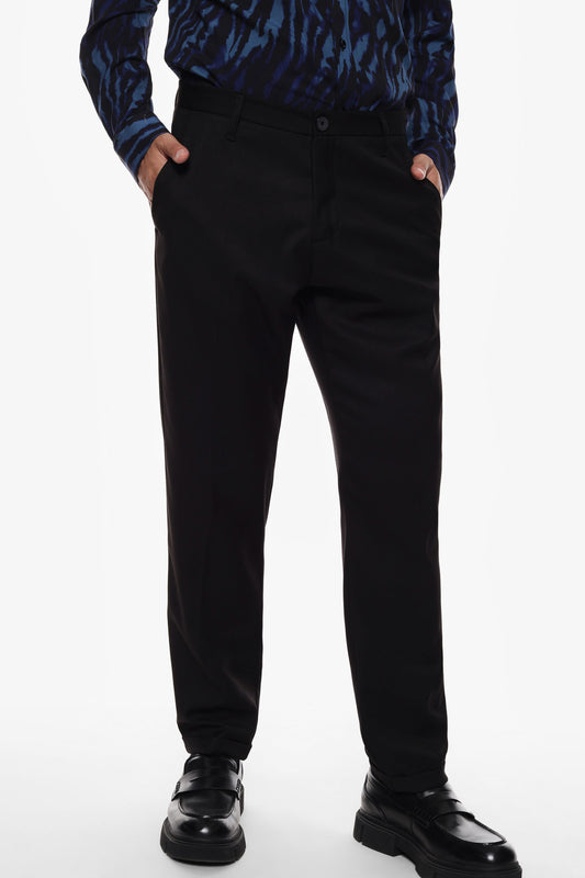 Pantaloni regular-fit tinta unita