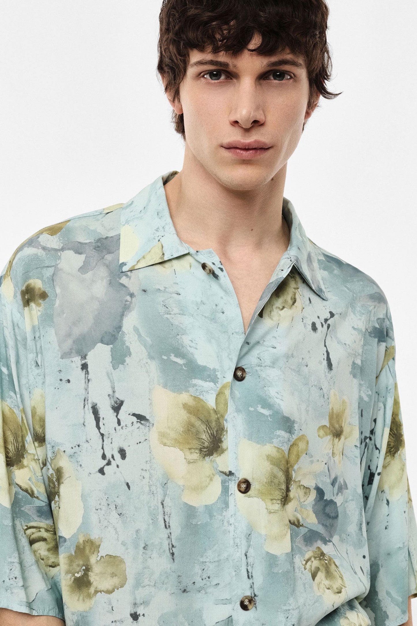 Camicia ampia fantasia floreale
