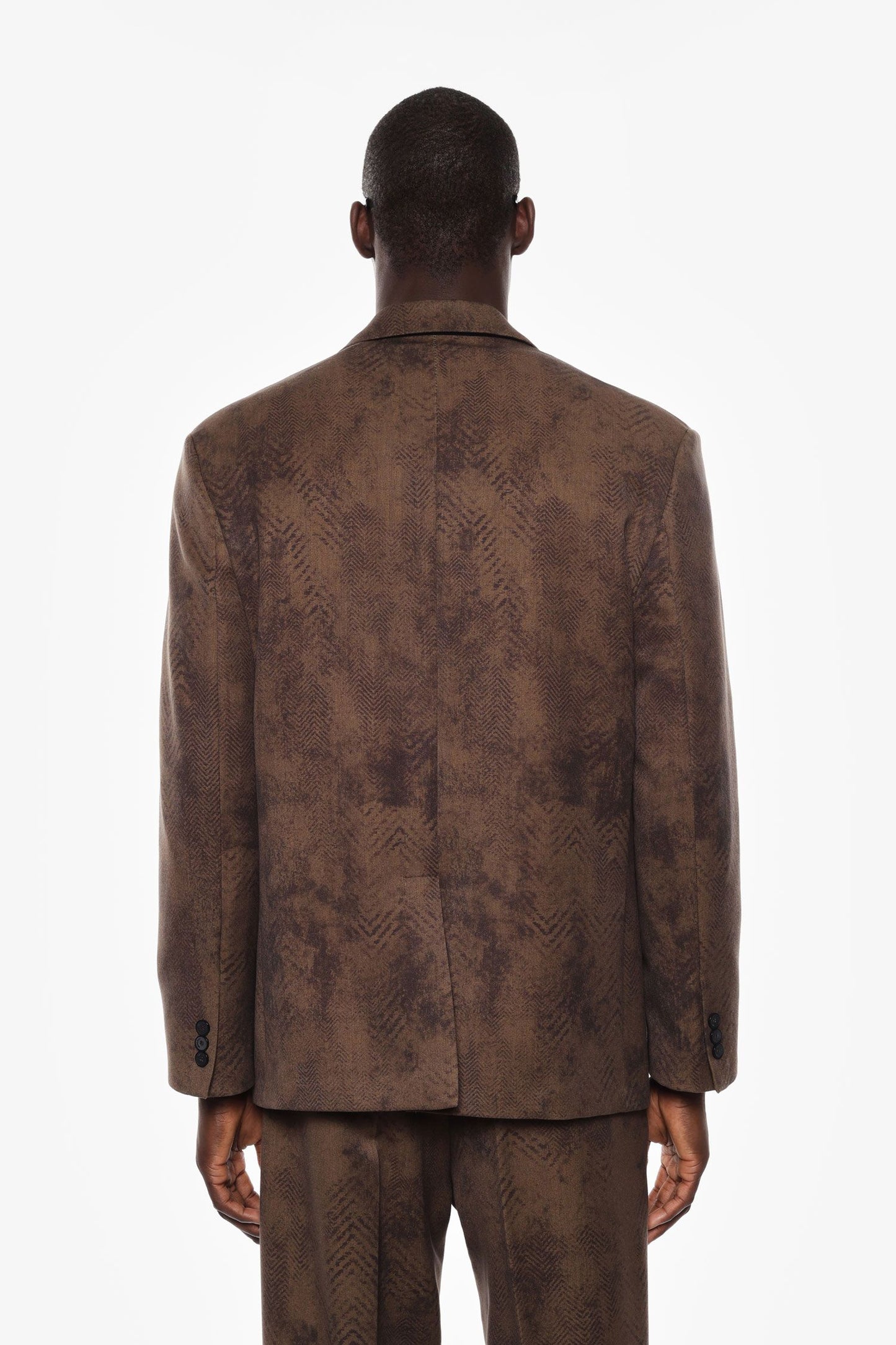 Blazer monopetto con stampa astratta