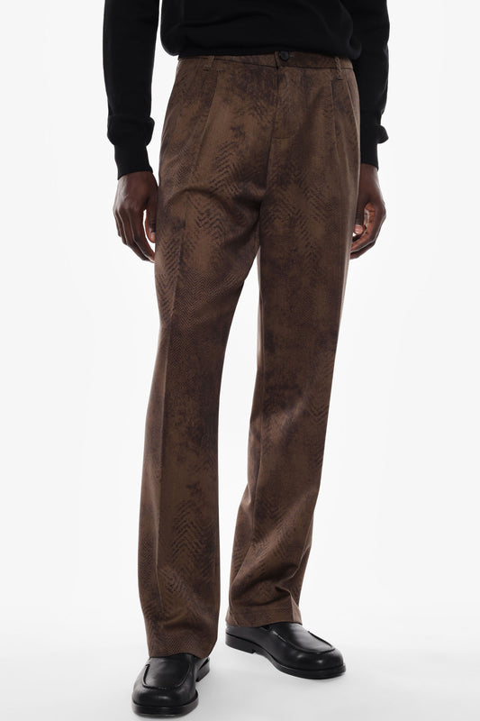 Pantaloni regular fit con stampa astratta