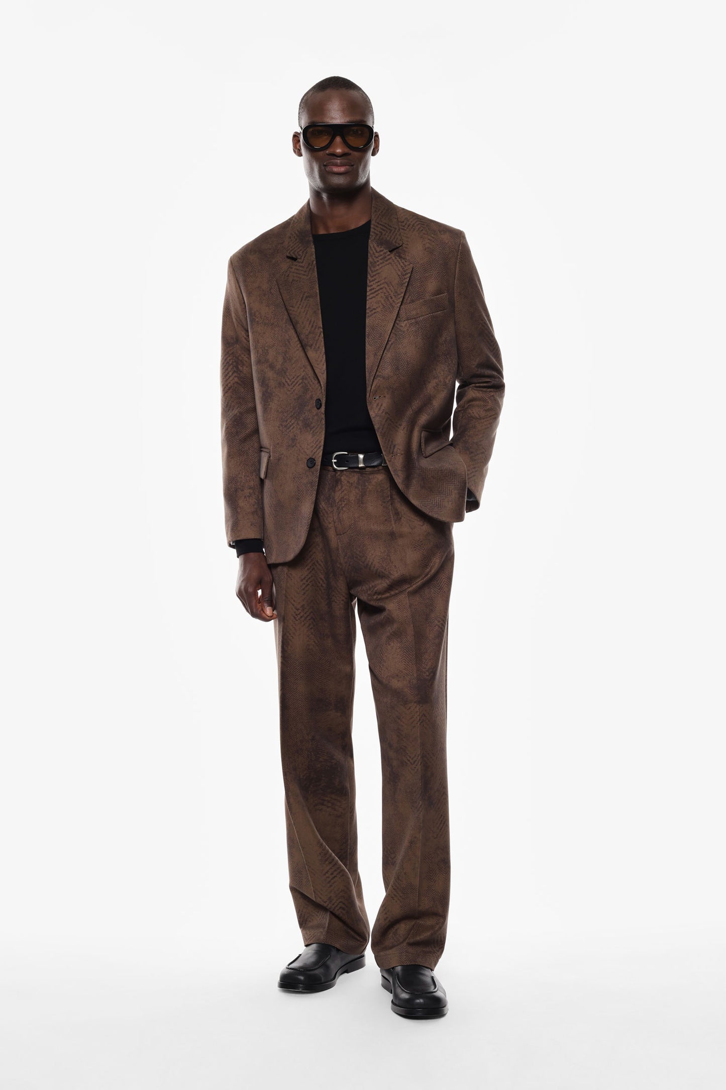 Pantaloni regular fit con stampa astratta