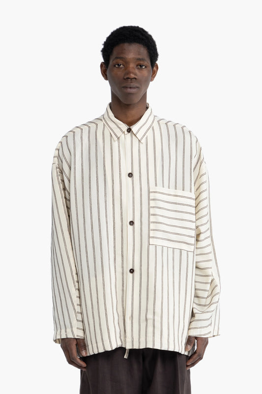 Camicia a righe in cotone oversize