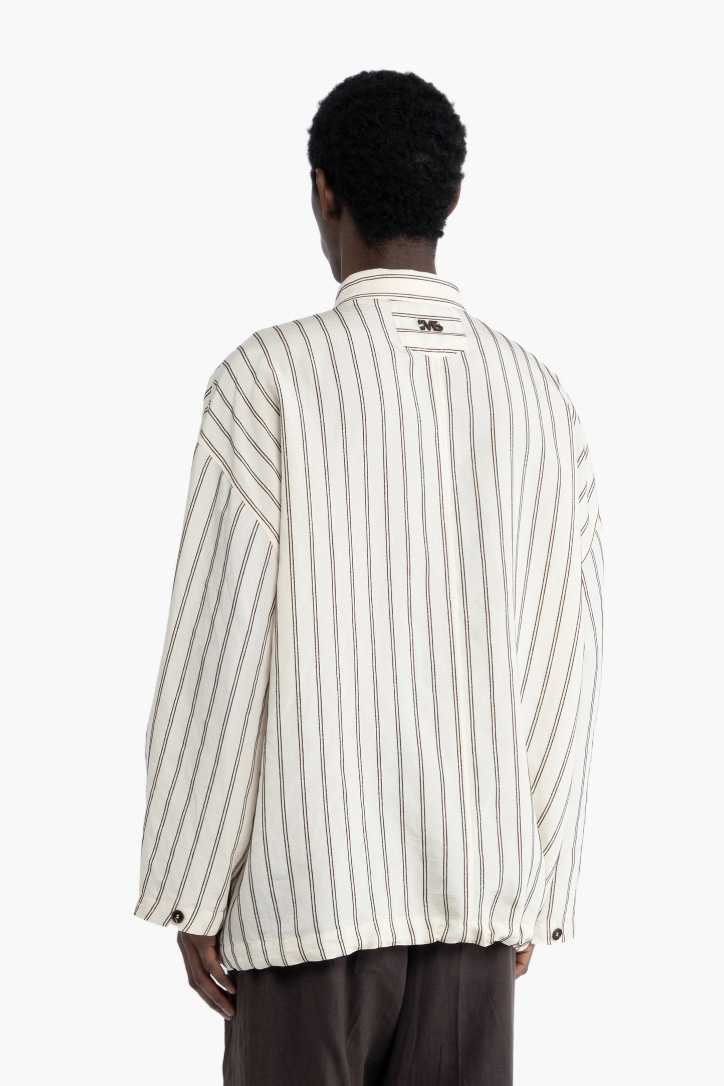 Camicia a righe in cotone oversize