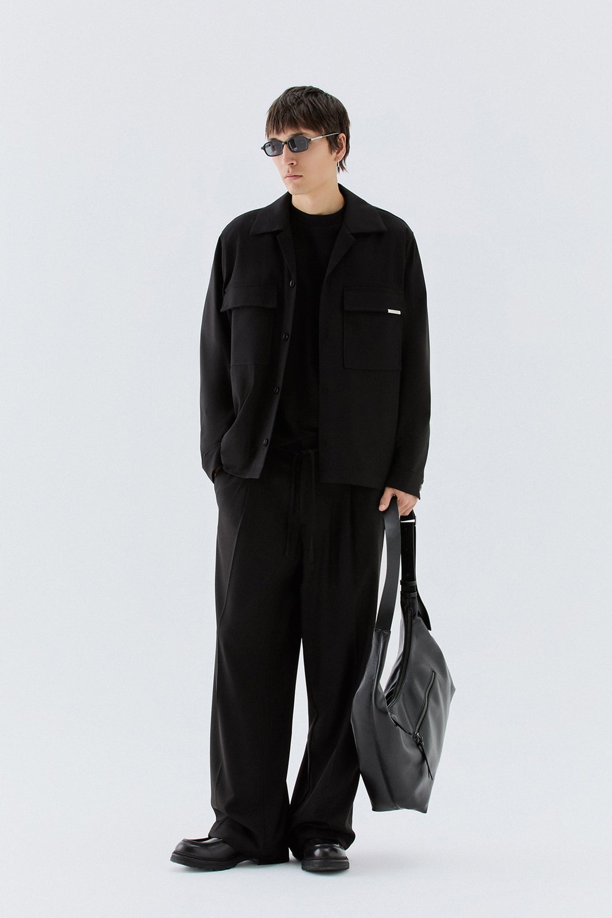 T-shirt cotone mercerizzato oversize - Nero I’M BRIAN TS3931