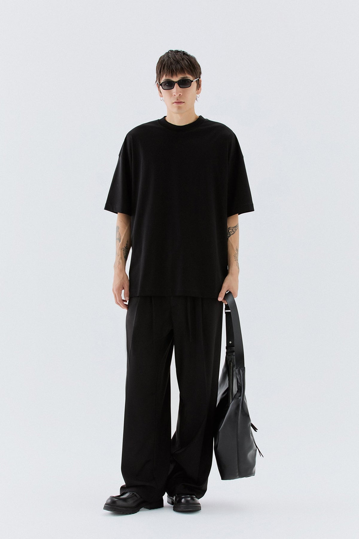 Borsa a spalla in pelle - Nero I’M BRIAN