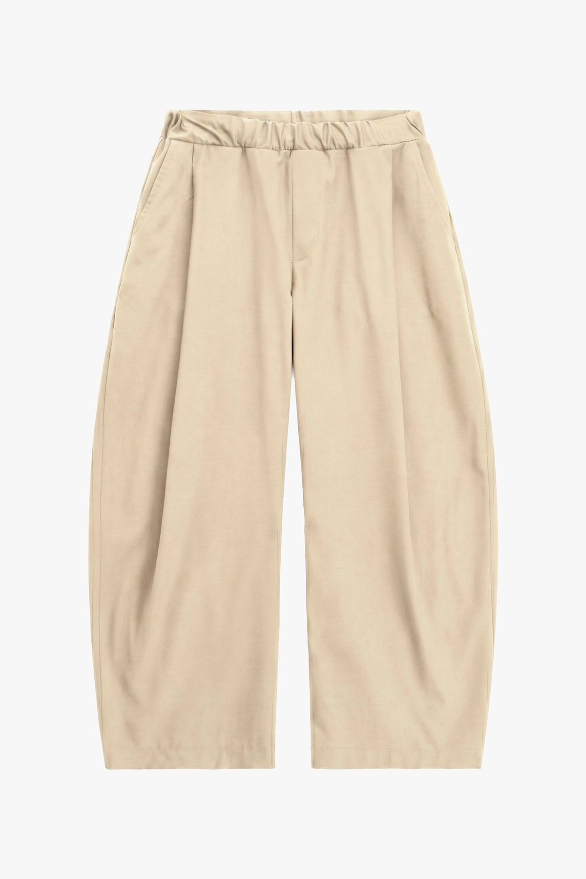 Pantaloni baggy-fit con pinces e vita elasticizzata Beige Imperial PE6YMBV