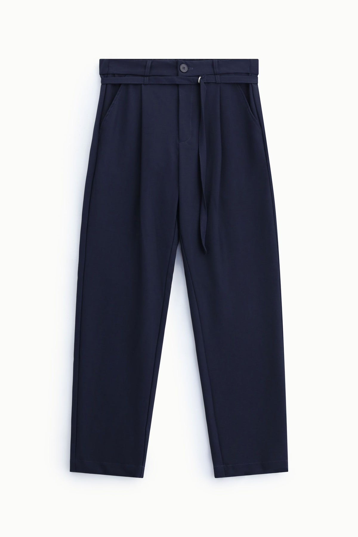 Pantaloni regular-fit con pince e cintura sottile Blu Imperial P89793D519