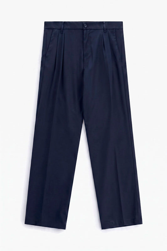 Pantaloni regular-fit con pinces e tasche posteriori Navy Imperial PD3MMBV