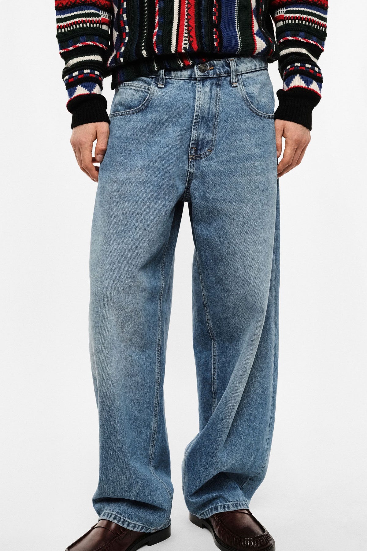 Jeans baggy-fit cinque tasche lavaggio chiaro Blu Denim Imperial PE8DMAECFN