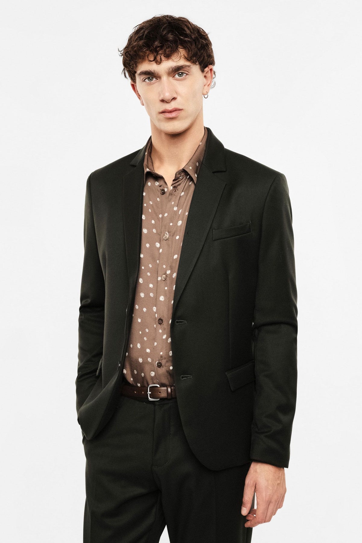 Blazer monopetto regular-fit con tasche a patta Verde Bosco Imperial JZ1EMBV