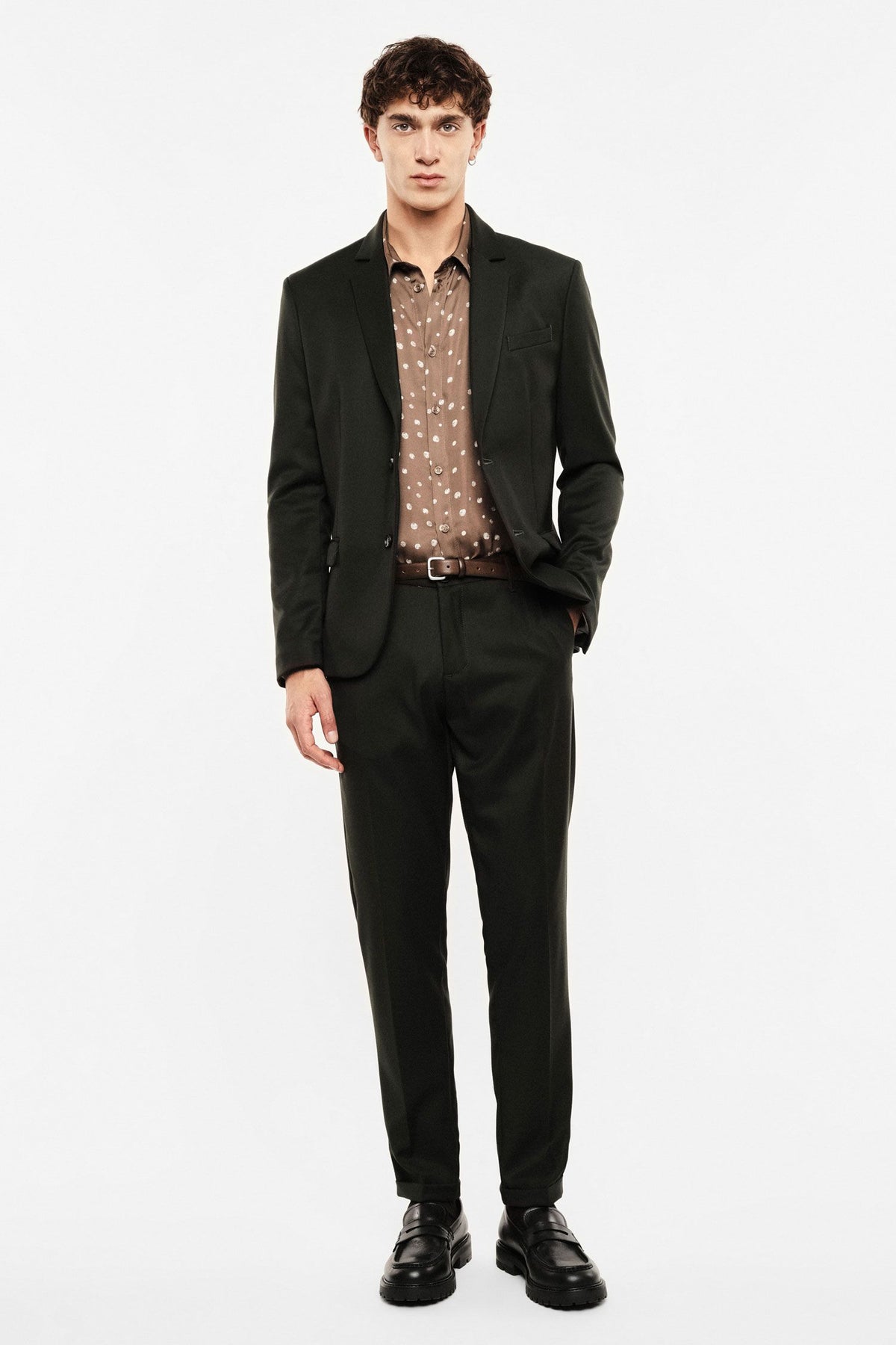 Pantaloni chino-fit con piega centrale Verde Bosco Imperial PD3JMBV