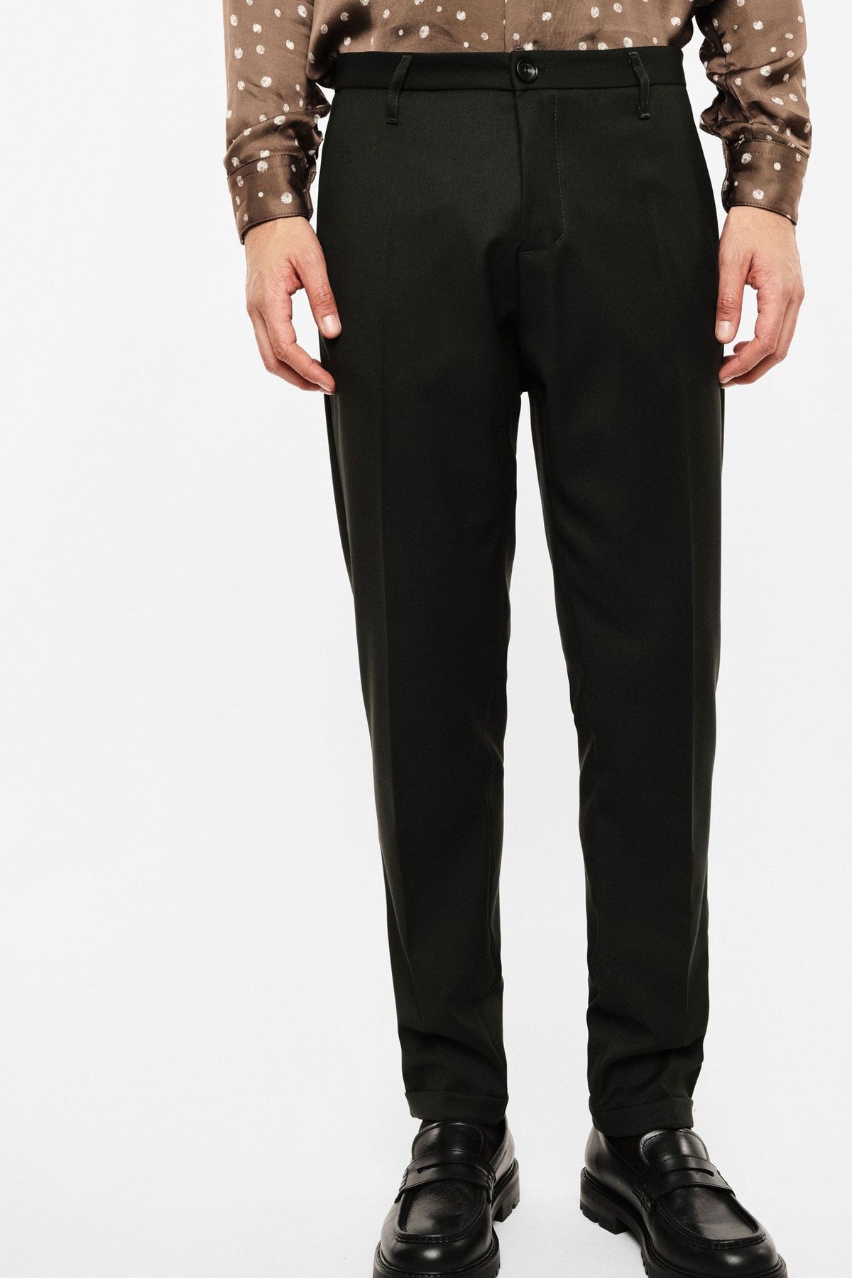 Pantaloni chino-fit con piega centrale Verde Bosco Imperial PD3JMBV