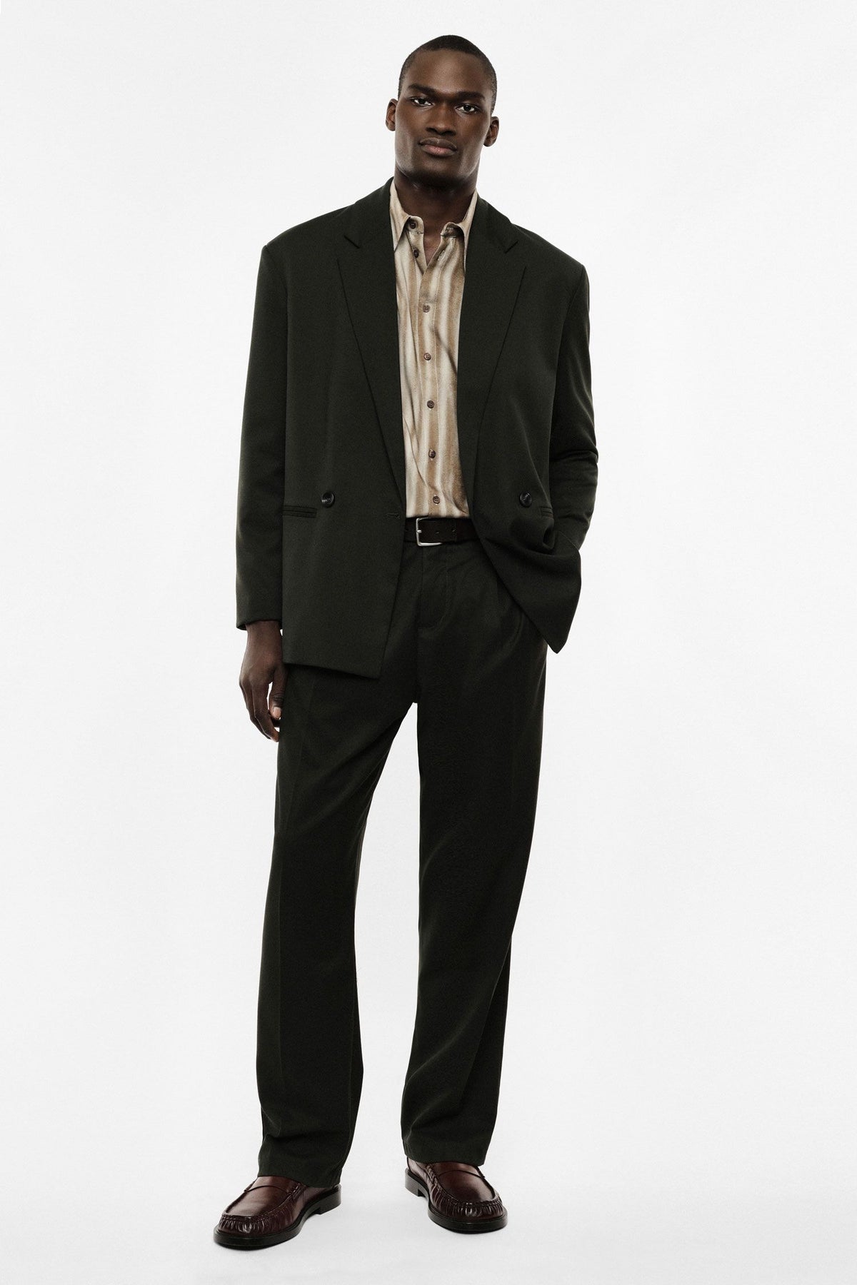 Pantaloni regular-fit con pinces e tasche posteriori Verde Bosco Imperial PD3MMBV