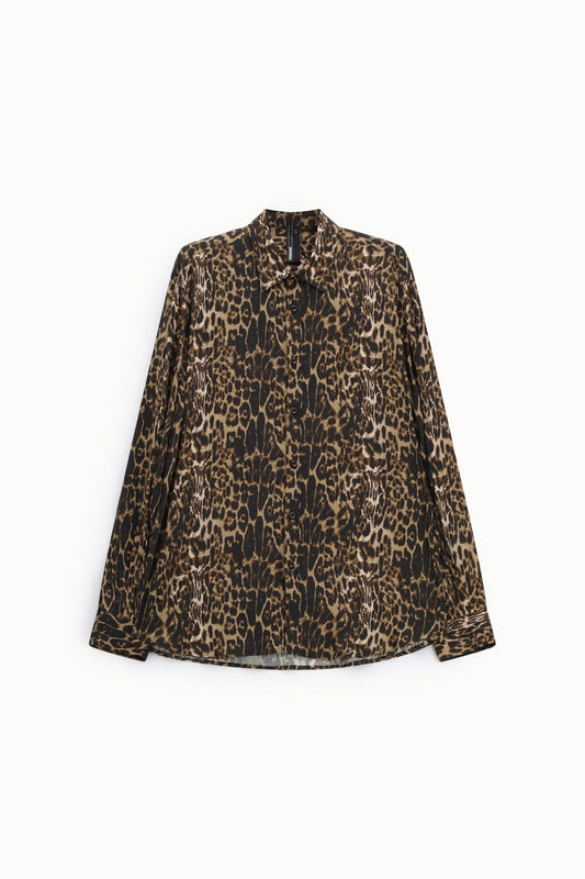Camicia fantasia animalier con colletto classico Moro Imperial C872634465