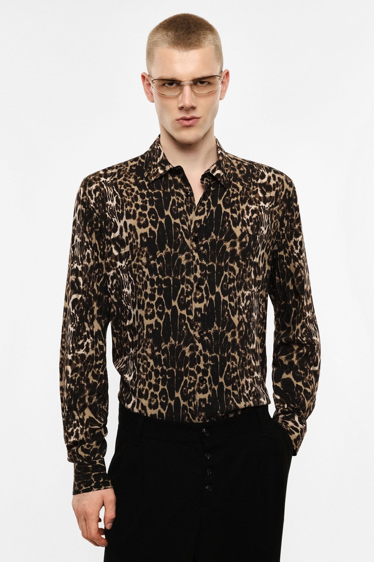 Camicia fantasia animalier con colletto classico Moro Imperial C872634465