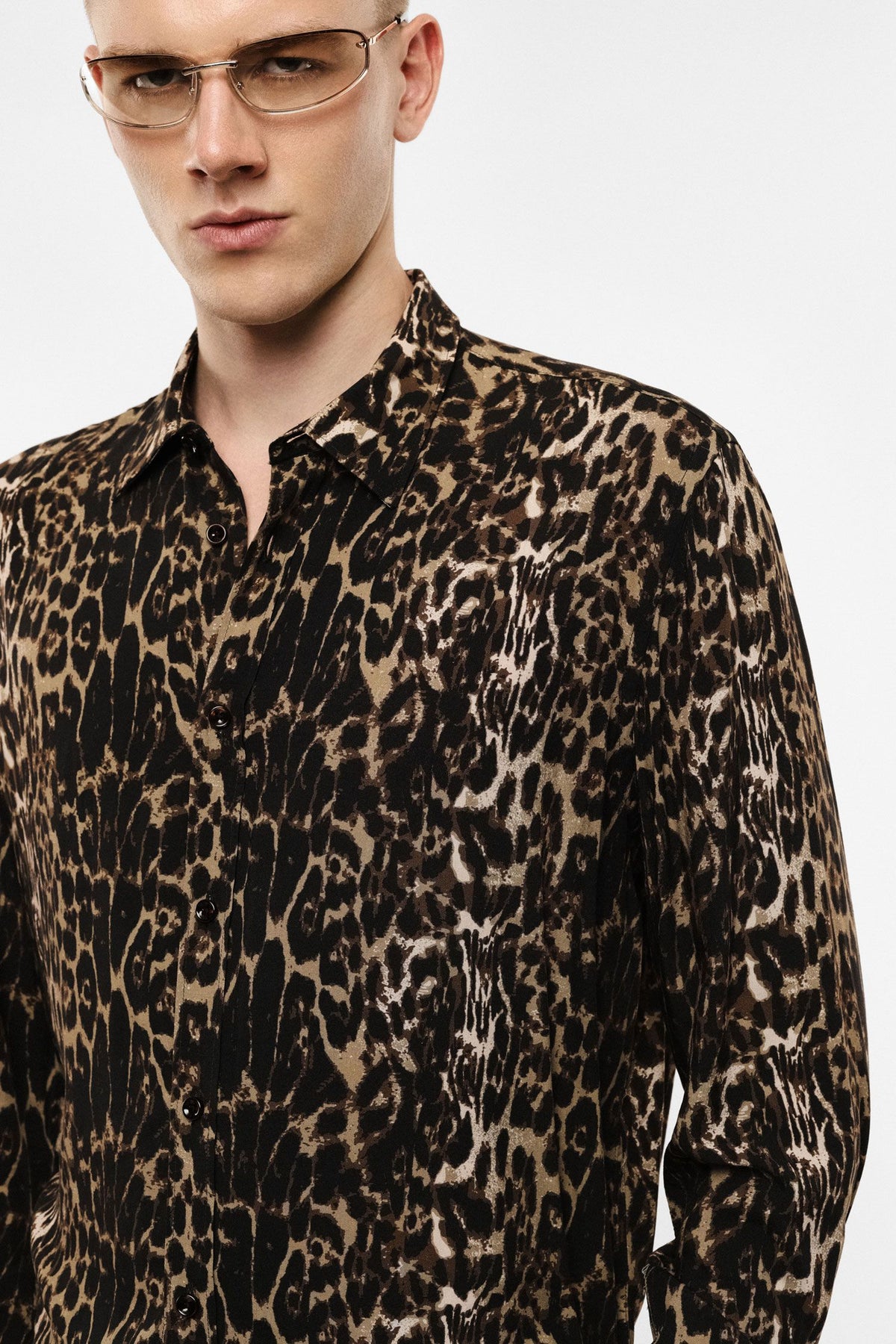 Camicia fantasia animalier con colletto classico Moro Imperial C872634465