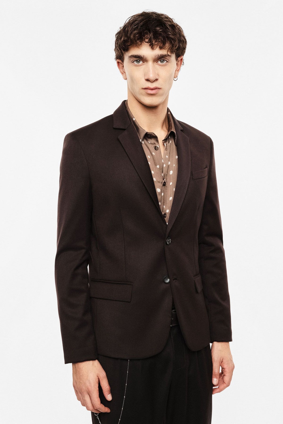 Blazer monopetto regular-fit con tasche a patta Moro Imperial JZ1EMBV