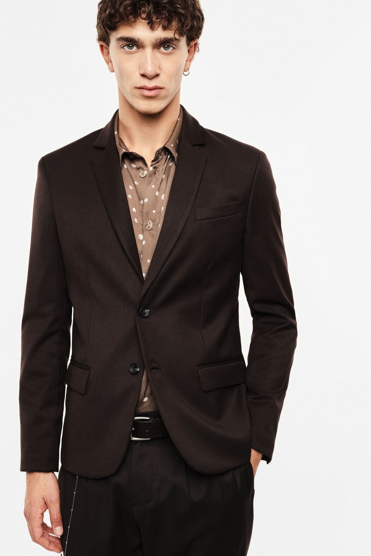 Blazer monopetto regular-fit con tasche a patta Moro Imperial JZ1EMBV