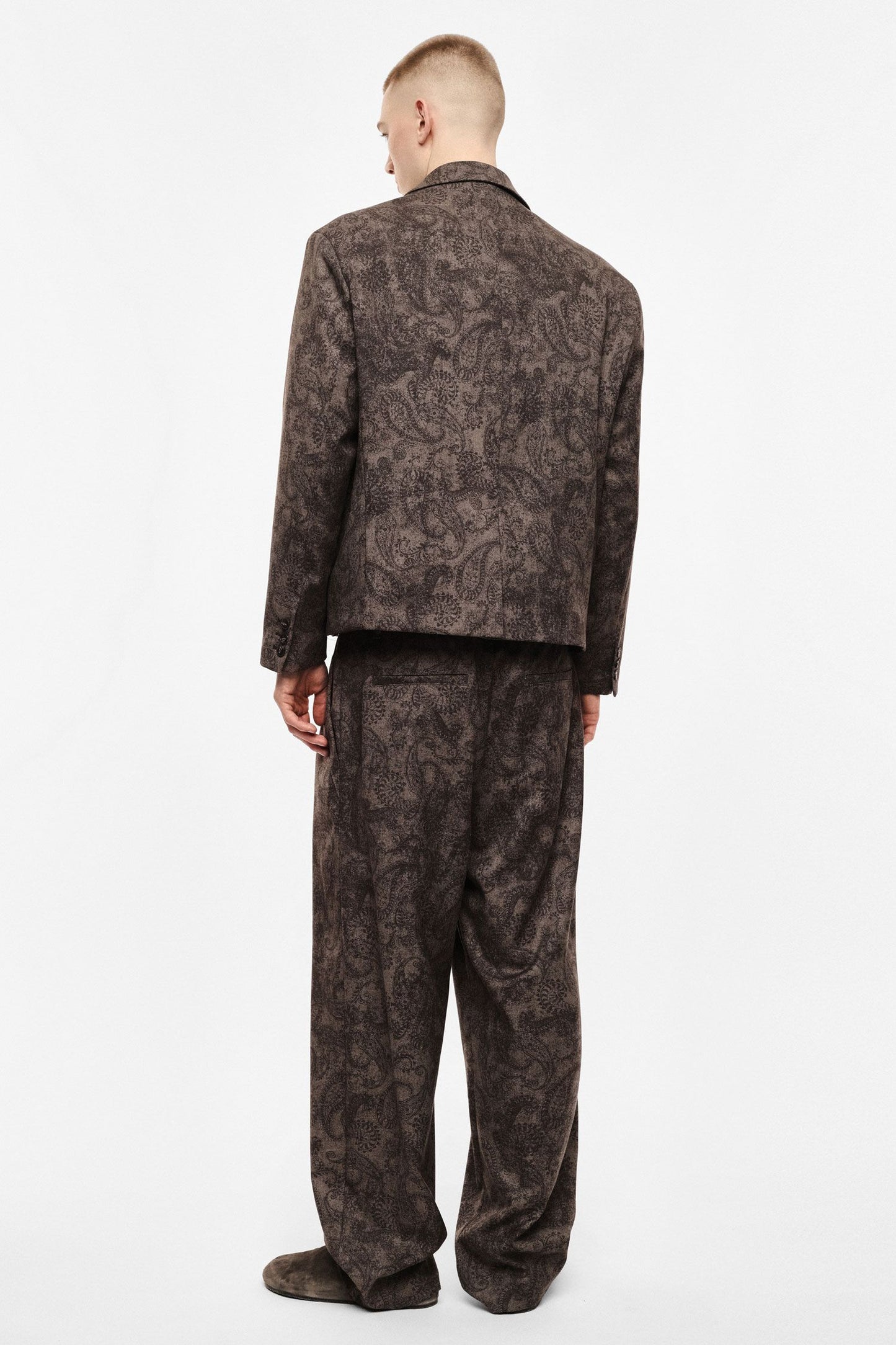 Trousers ampi con stampa paisley