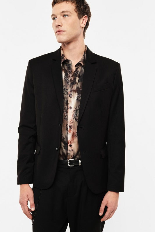 Blazer monopetto regular-fit con tasche a patta Nero Imperial JZ1EMBV