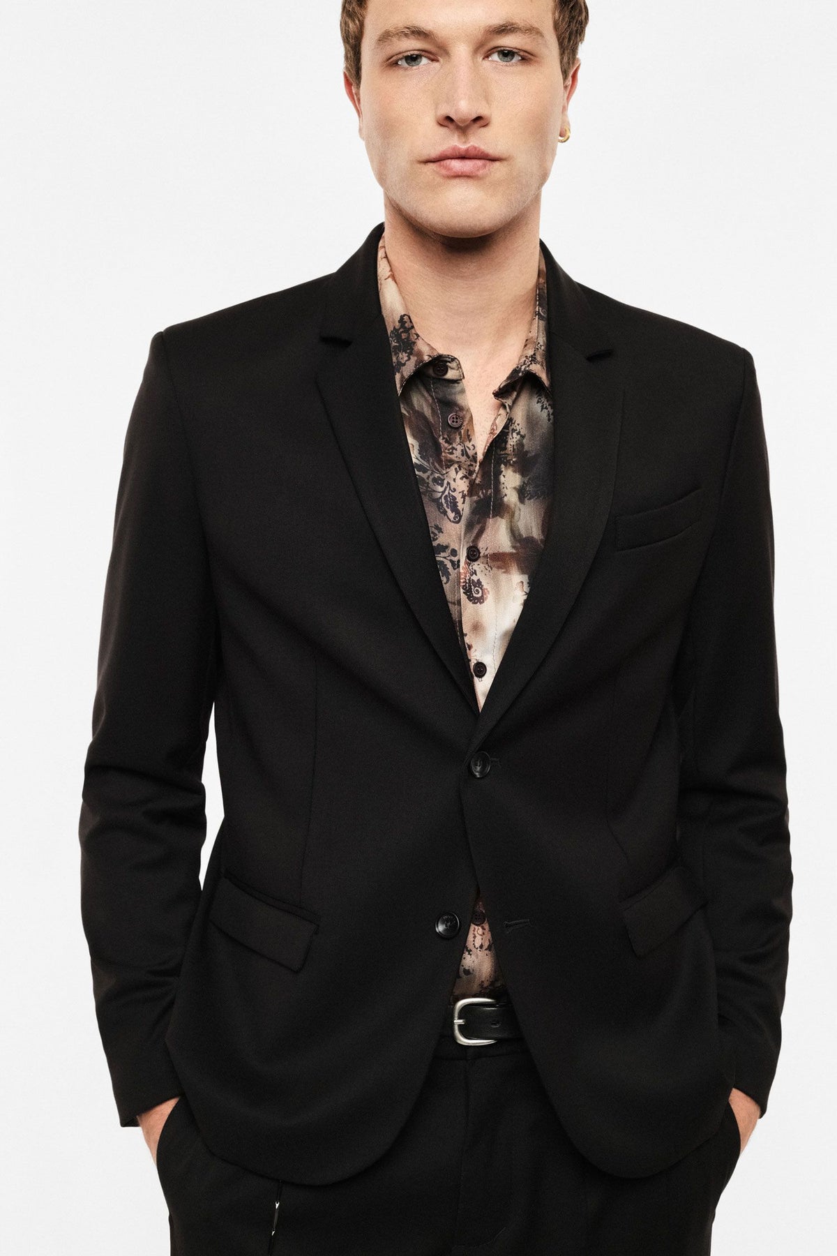 Blazer monopetto regular-fit con tasche a patta Nero Imperial JZ1EMBV