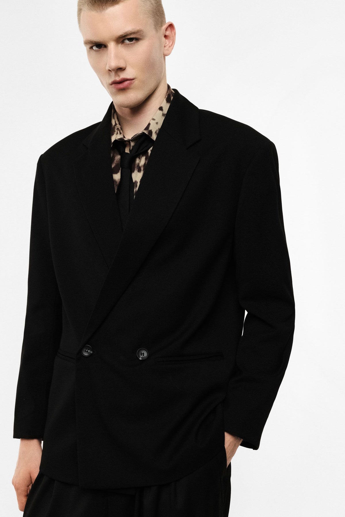 Blazer doppio petto regular-fit con tasche Nero Imperial JZ1MMBV