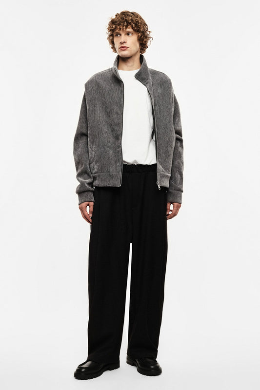 Pantaloni baggy-fit con pinces e vita elasticizzata Nero Imperial PE6YMBV