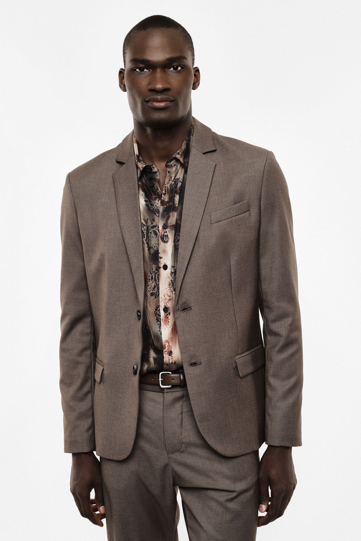 Blazer monopetto regular-fit con tasche a patta Taupe Imperial JZ1EMBV