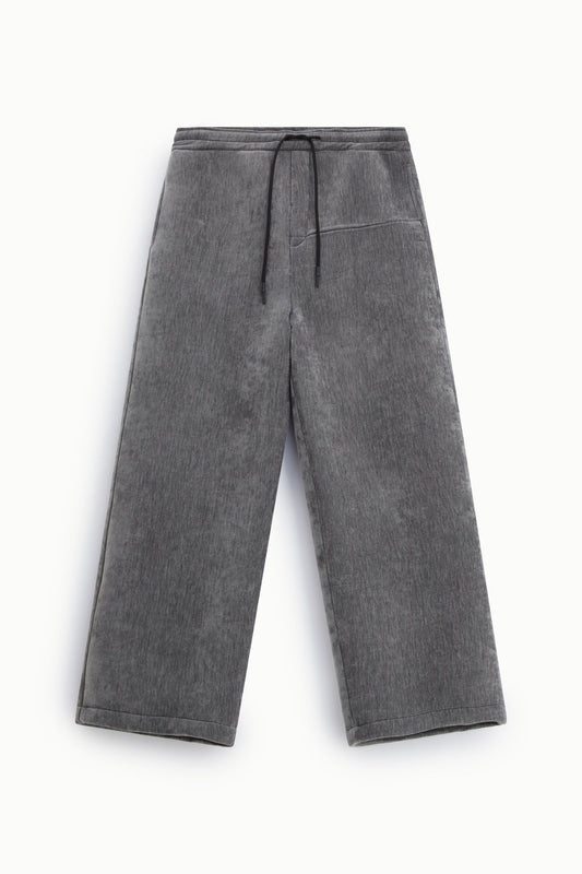 Pantaloni baggy-fit con coulisse e gamba ampia Grigio Imperial P64073I356