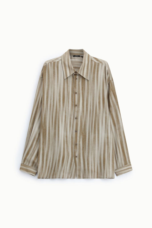 Camicia a righe texture fit morbido Beige/Fango Imperial C1Q3MAJ