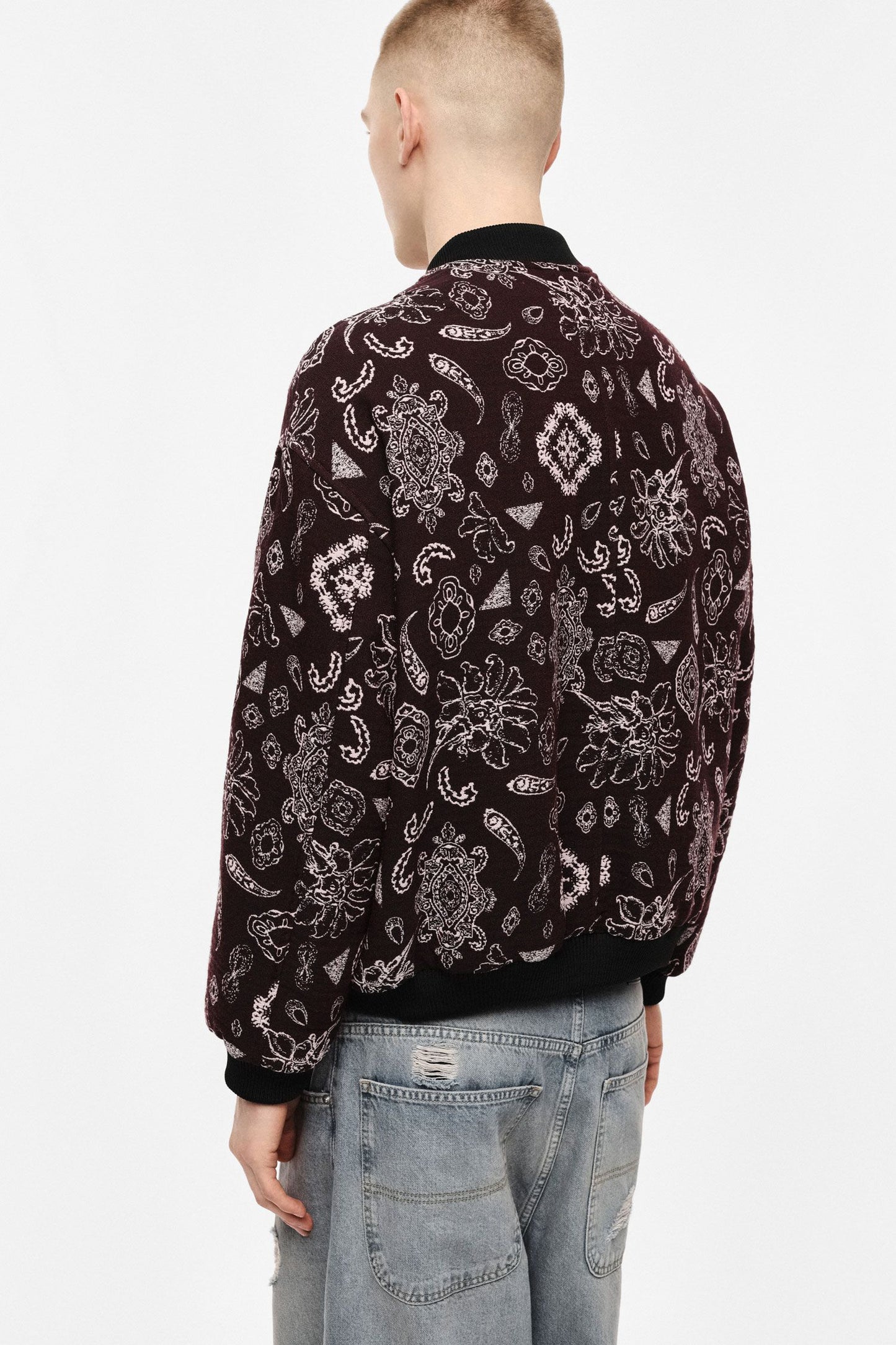 Bomber con stampa paisley