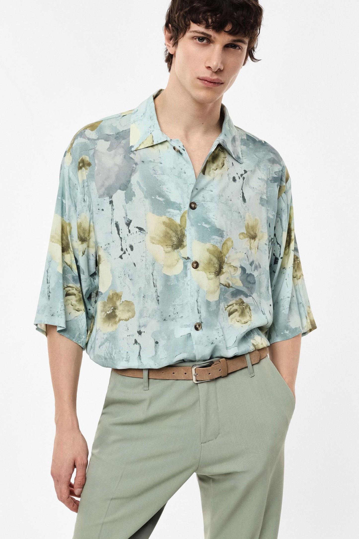Camicia ampia fantasia floreale