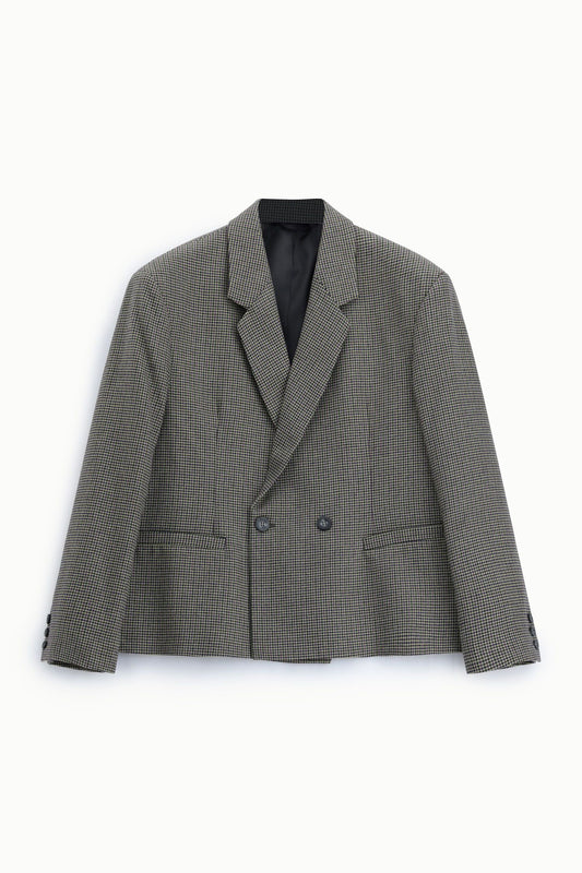 Blazer doppiopetto fantasia micro pied-de-poule Fango/Viola Imperial JZEJMAL
