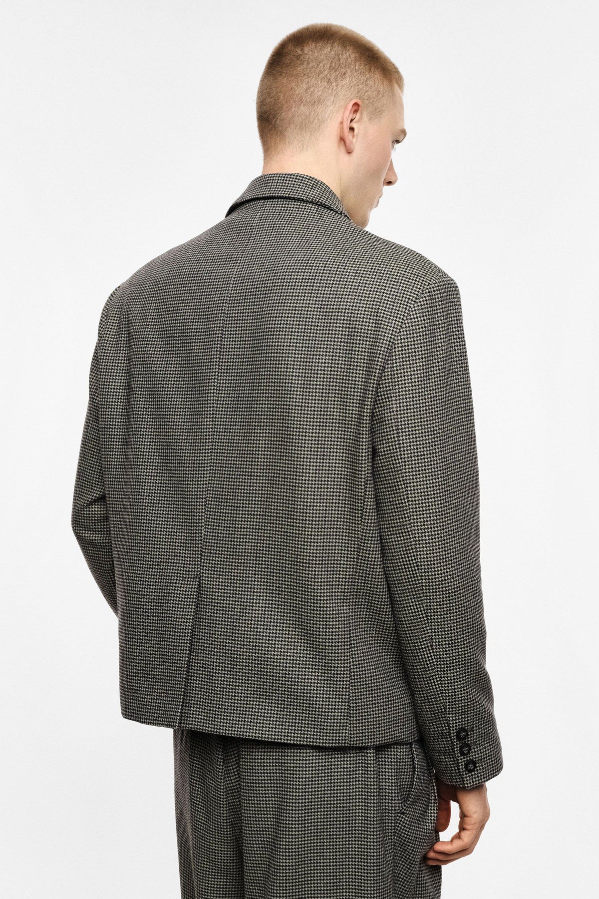 Blazer doppiopetto fantasia micro pied-de-poule Fango/Viola Imperial JZEJMAL