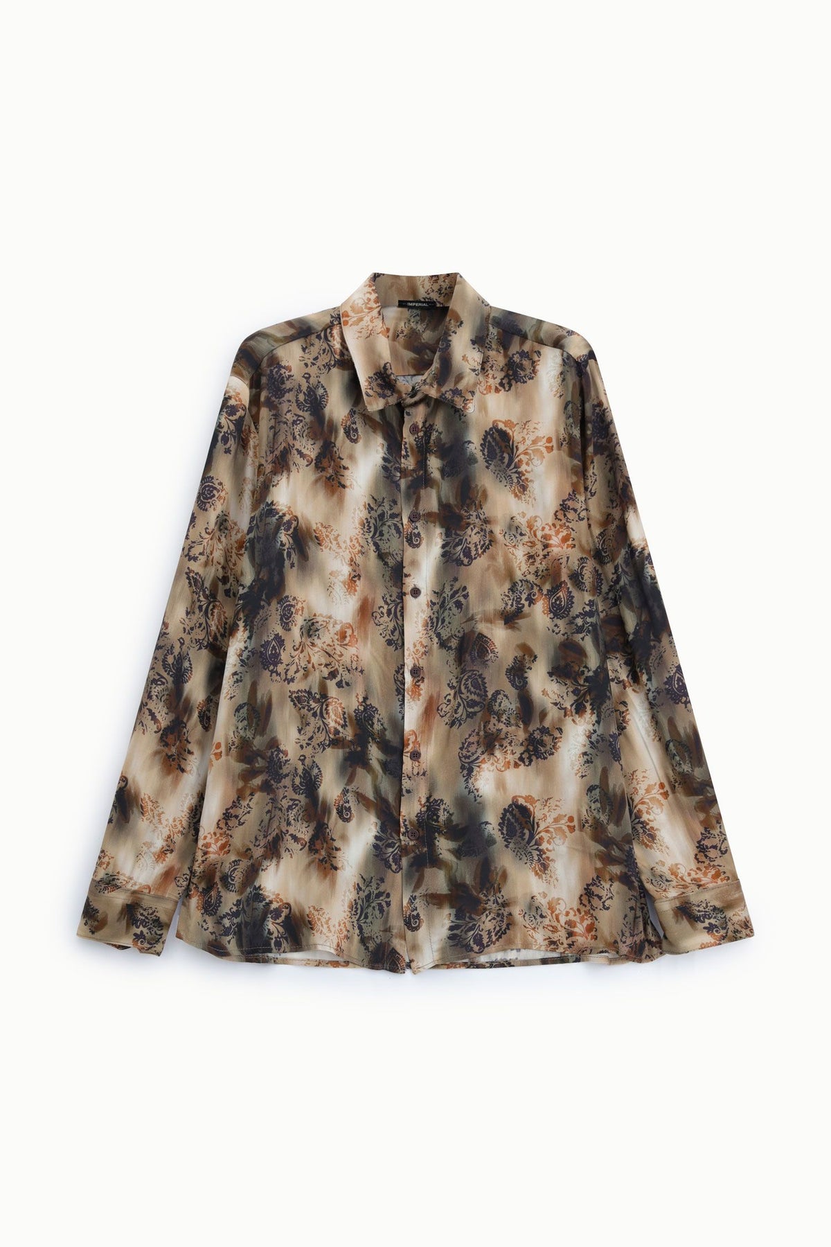 Camicia fantasia stampa floreale fit regolare Marrone/Beige Imperial CYT9MDC