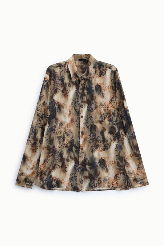 Camicia fantasia stampa floreale fit regolare Marrone/Beige Imperial CYT9MDC