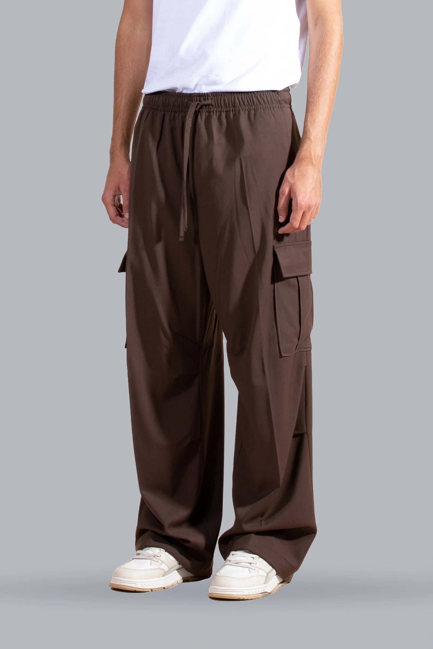 Pantalone cargo con laccio fondo ampio