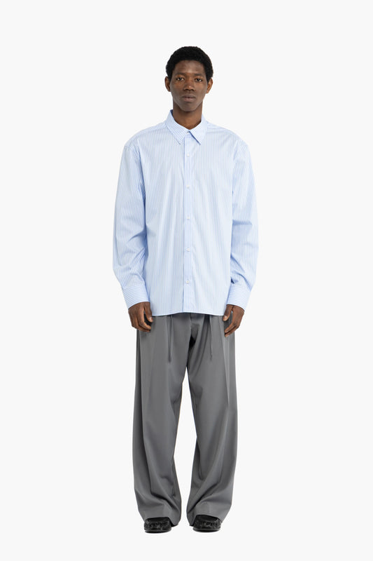 Camicia oversize in cotone a righe