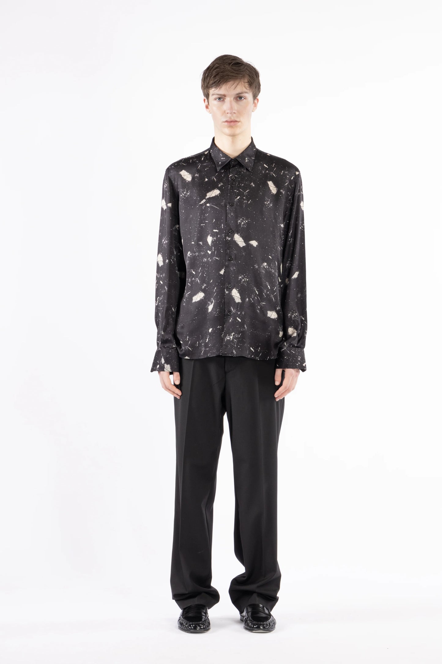 Camicia fluida in viscosa con stampa