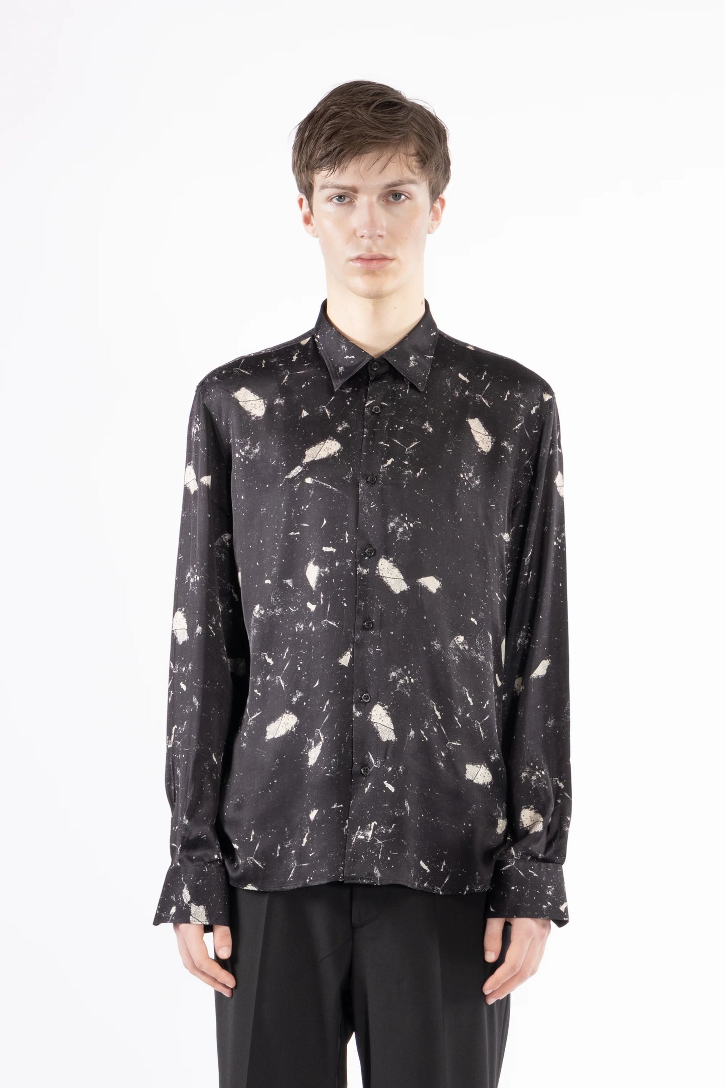 Camicia fluida in viscosa con stampa