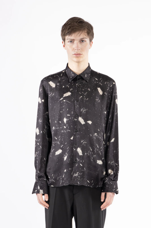 Camicia fluida in viscosa con stampa
