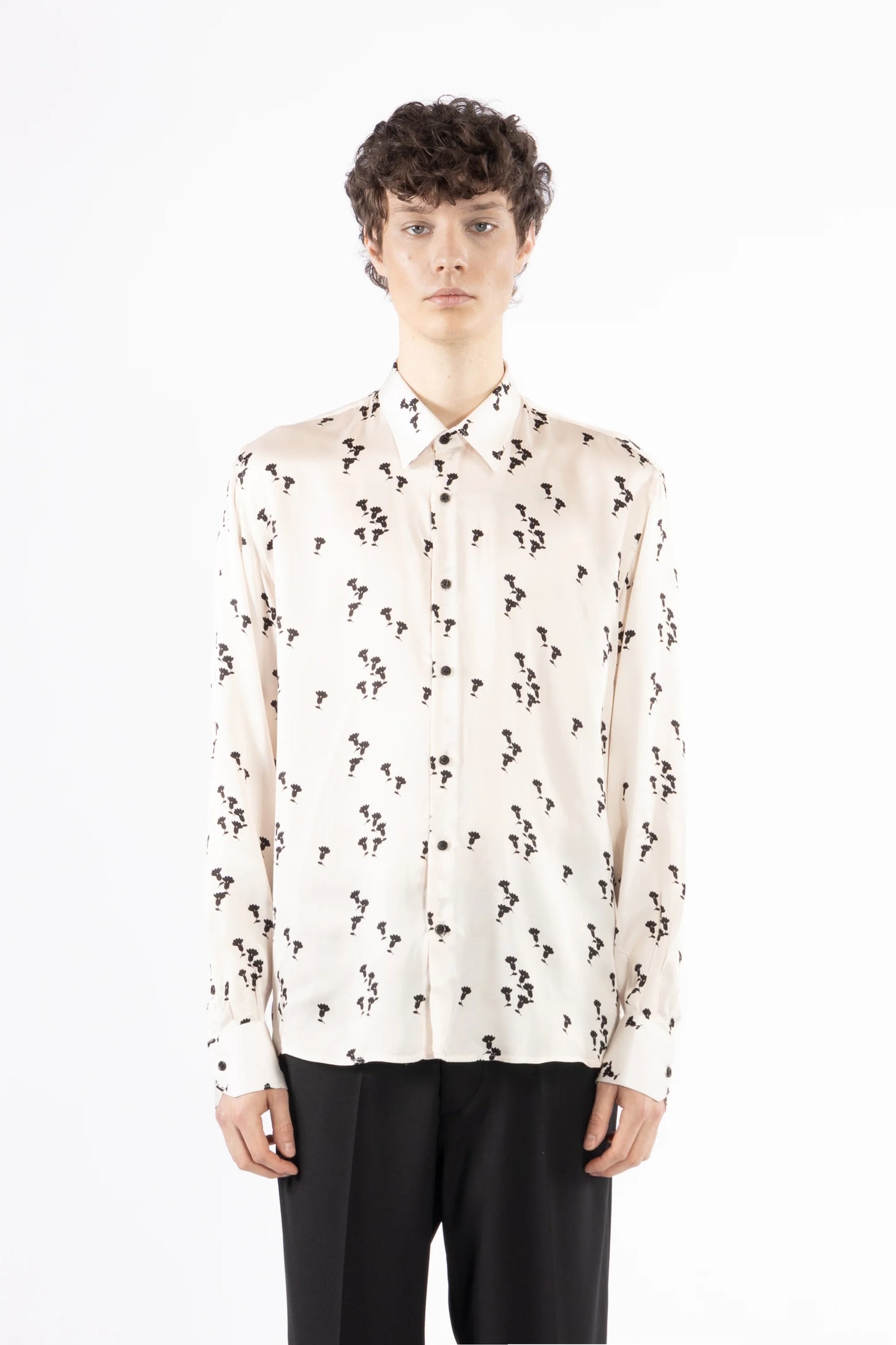 Camicia fluida in viscosa con stampa