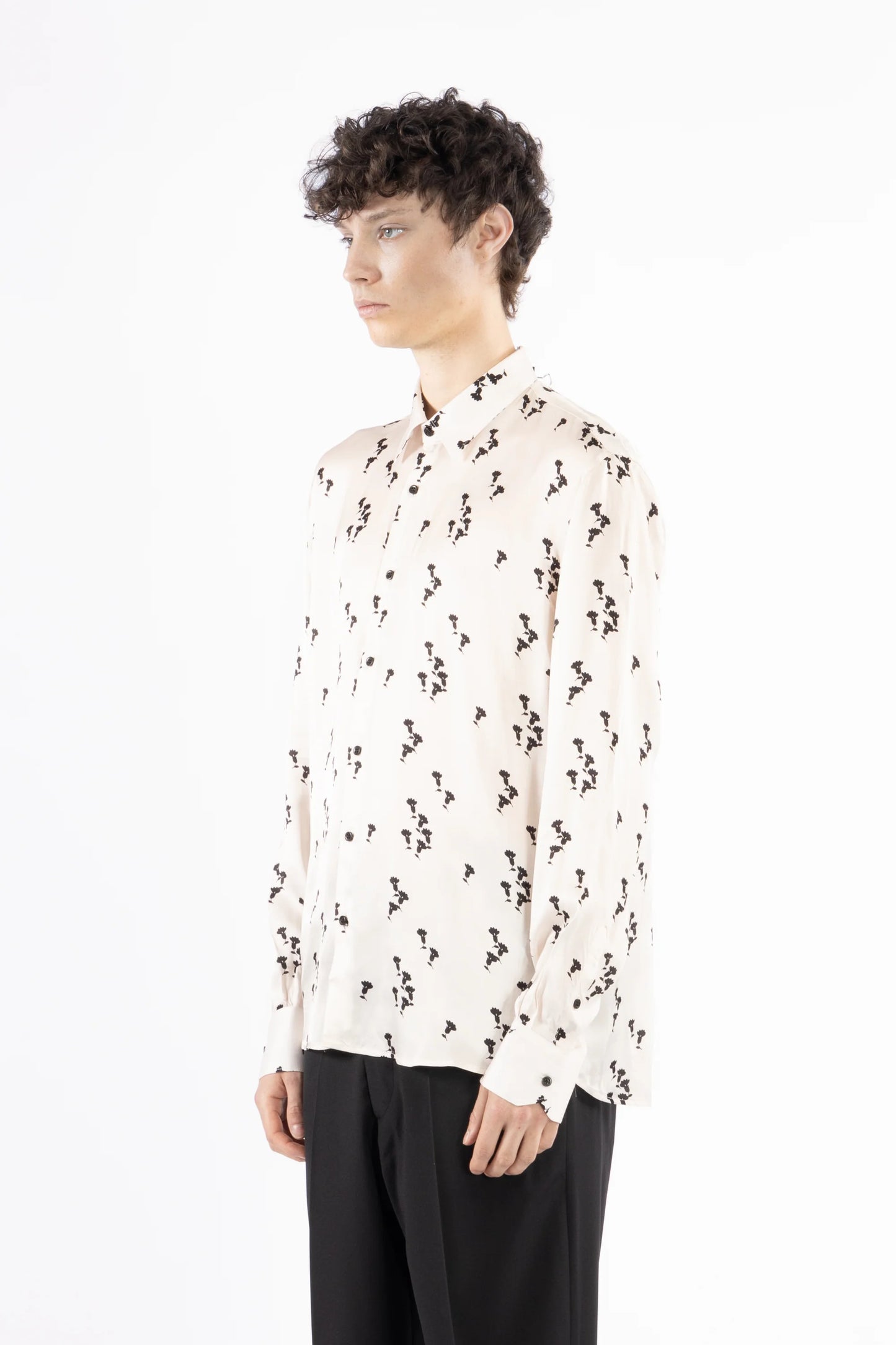 Camicia fluida in viscosa con stampa
