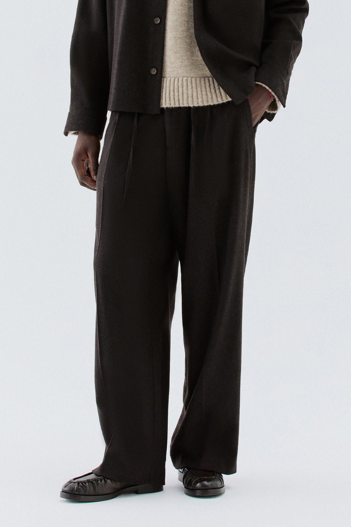 Pantaloni coulisse in lana - Moro I’M BRIAN PA3897