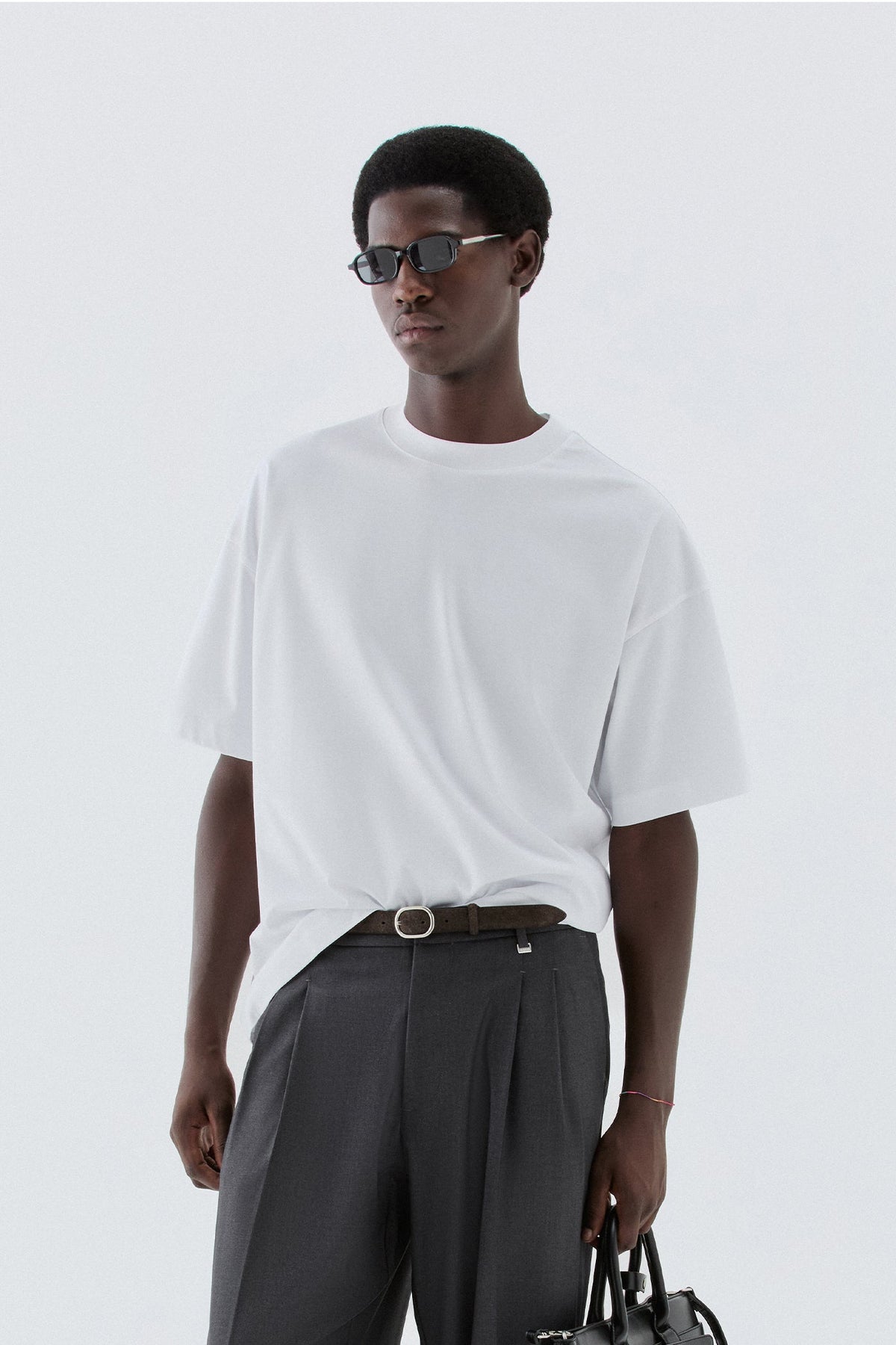 T-shirt cotone mercerizzato oversize - Bianco I’M BRIAN TS3931