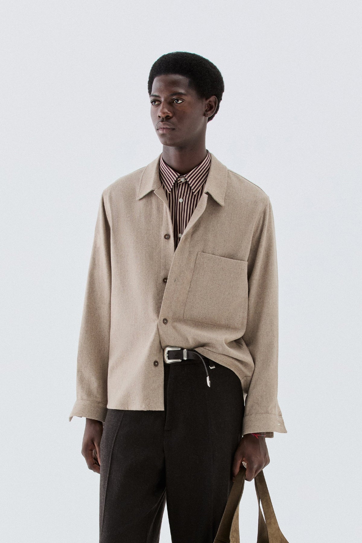Overshirt in lana - Beige I’M BRIAN CA3829