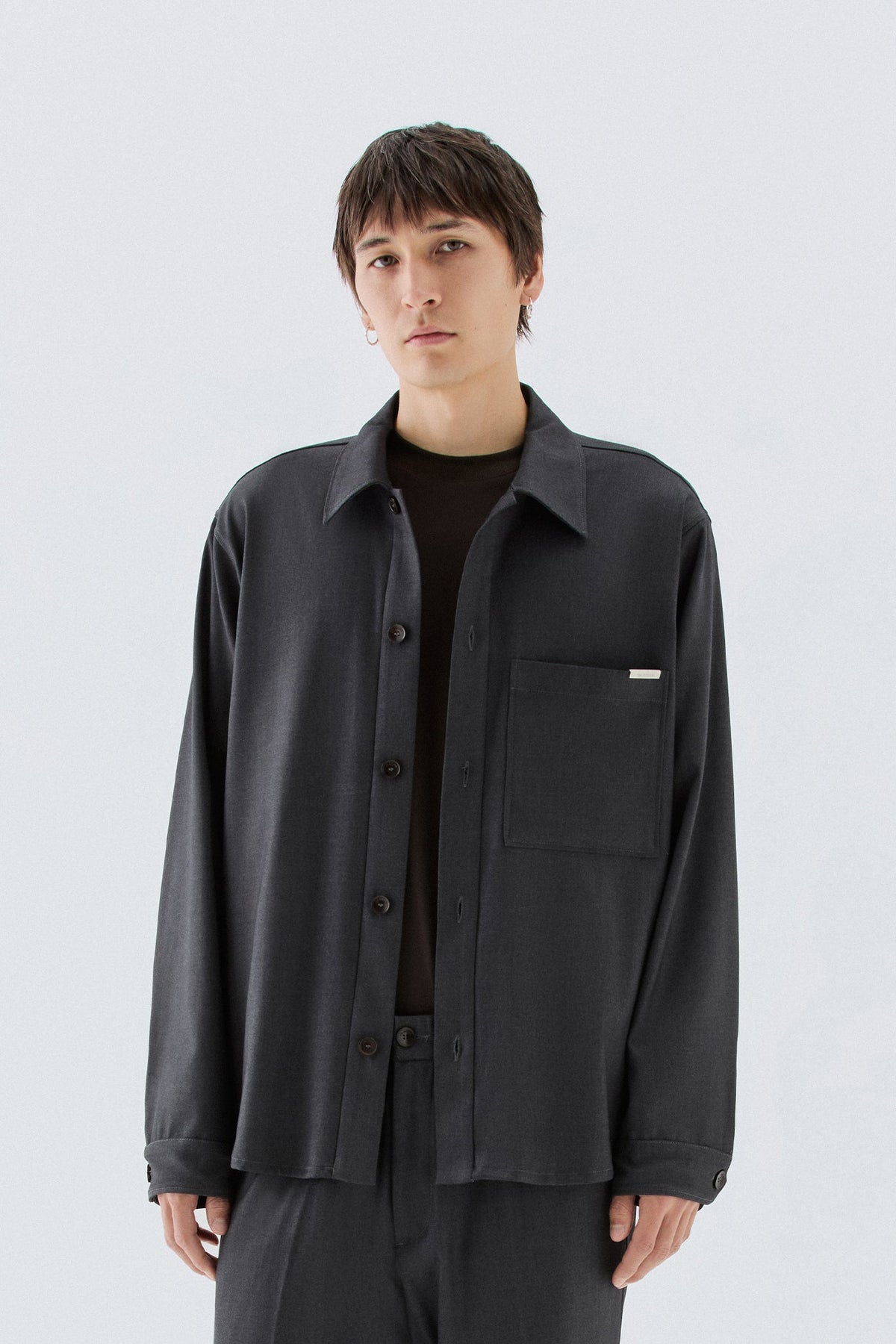 Overshirt con tasca - Grigio I’M BRIAN CA3827