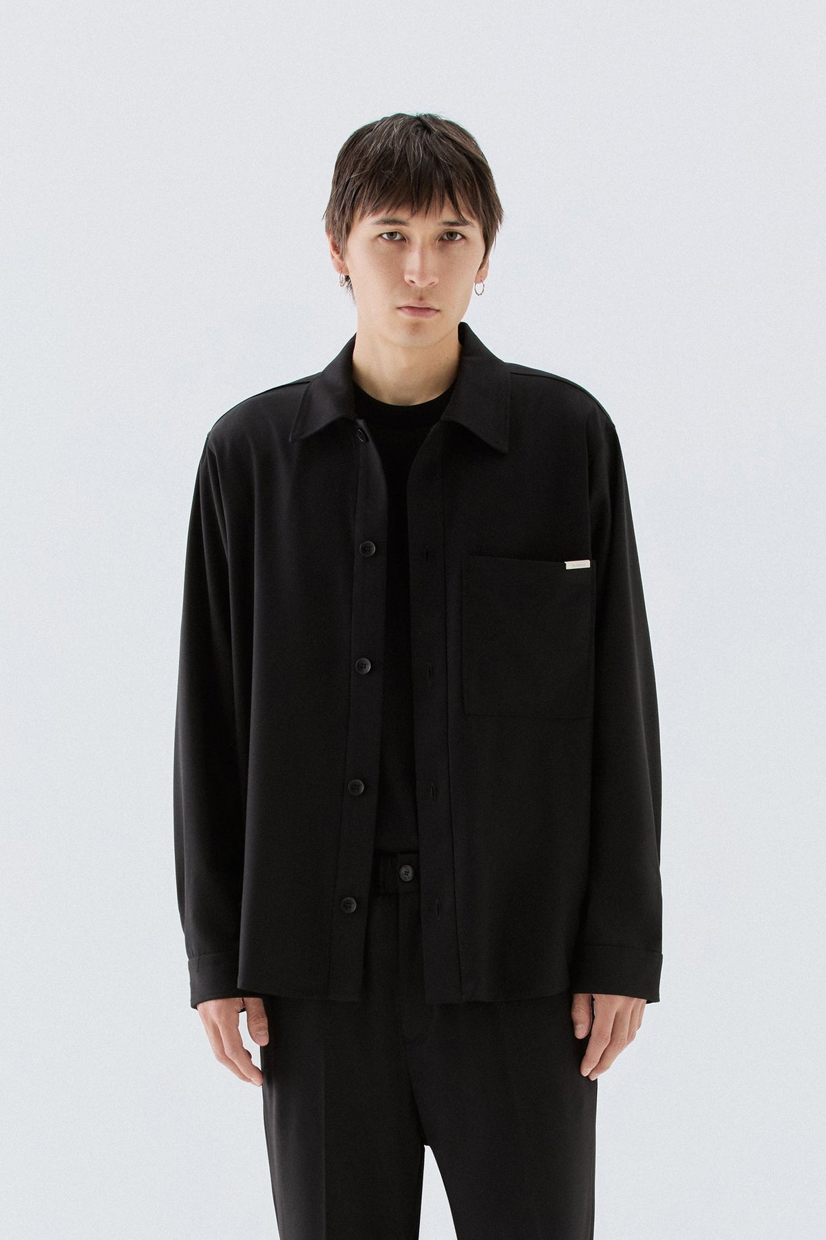 Overshirt con tasca - Nero I’M BRIAN CA3827